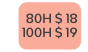 80H 18 100H 19