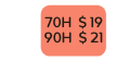 70H 19 90H 21